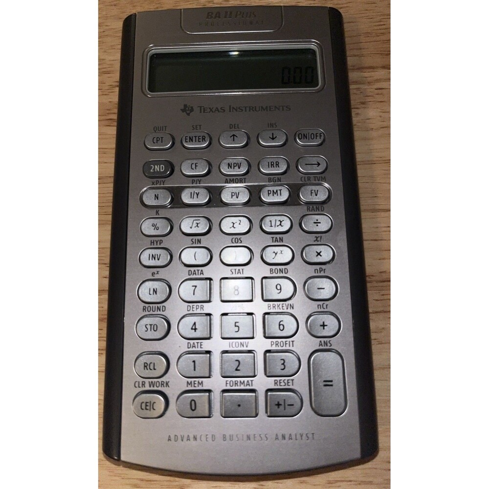 Texas Instruments BA II Plus Professional Financial Calculator S-0307 - Picture 2 of 11